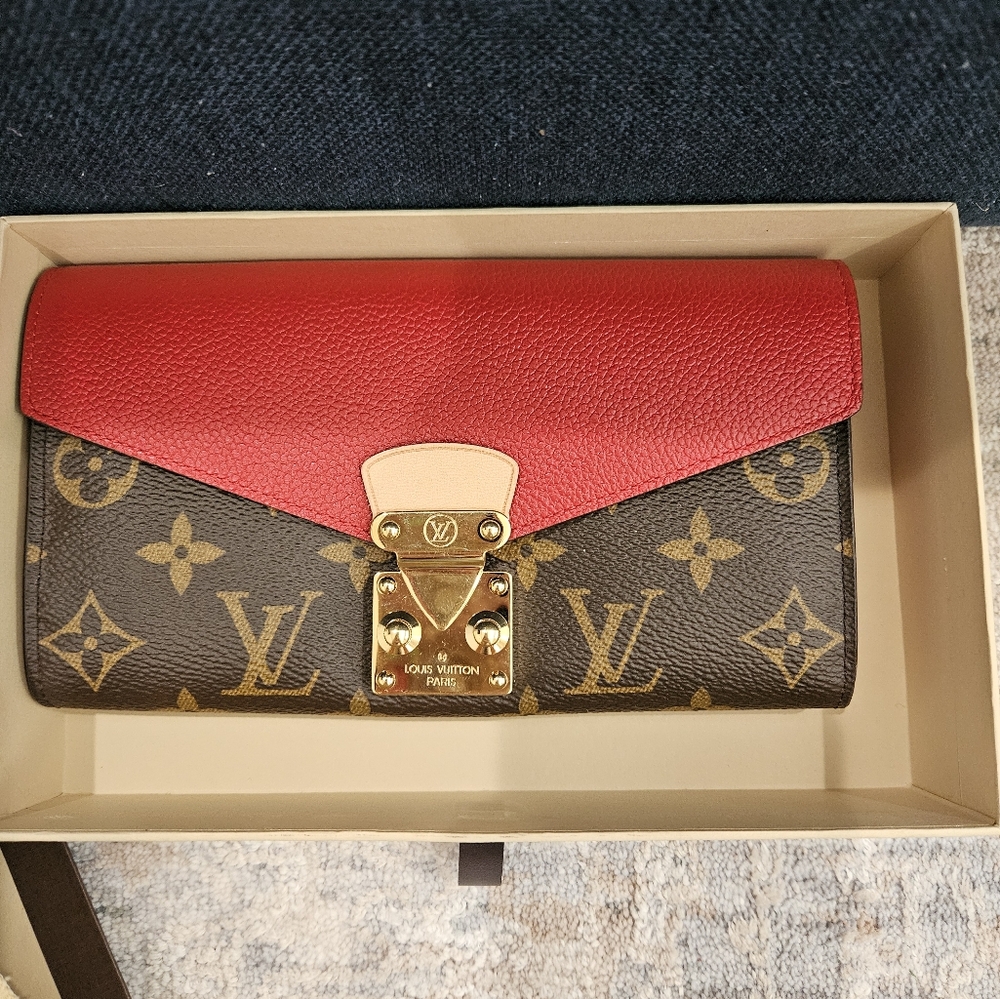 Louis Vuitton Red and Brown Wallet